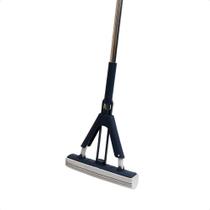 Kit 2 Mop Esponja Slim com Sistema de Prensa em Aço Inox PVA e PP Azul Bravalumi Kit 2 Mop Esponja Slim com Sistema de Prensa em Aço Inox PVA e PP Azul Bravalumi