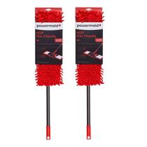 Kit 2 Mop Flat Esfregão Vermelho Cinza Powermaid