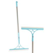 Kit 2 Mop Silicone Vidro Piso Chão Vassoura Mágica Rodo Tira Pelo Multiuso Limpeza Extensível Banheiro Janela Pó 2 em 1