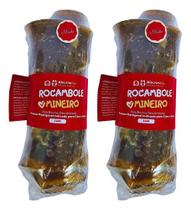 Kit 2 Mordedor Natural Cães Pele Bovina Rocambole Alecrimpet - Pele Bovina