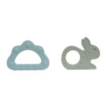 Kit 2 Mordedores de Silicone Texturizado Verde - Infanti Kit 2 Mordedores de Silicone Texturizado Verde - Infanti