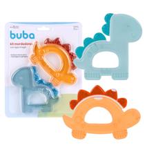 Kit 2 Mordedores Dinossauros Com Agua Magic Dino Livre BPA 22673 - Buba Kit 2 Mordedores Dinossauros Com Agua Magic Dino Livre BPA 22673 - Buba