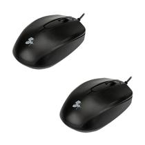 Kit 2 Mouse Óptico Usb Office 1000 Dpi 5+