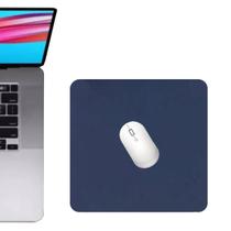 Kit 2 Mouse Pad 20x20cm Pequeno Tapete De Mesa Quadrado Em Sintético Impermeável Azul Marinho