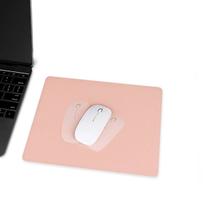 Kit 2 Mouse Pad 25x20cm Rosa Claro Pequeno Sintético Fino Antiderrapante