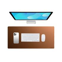 Kit 2 Mouse Pad Grande 70x30cm Em Sintético Slim Setup Gamer Computador Castor Caramelo