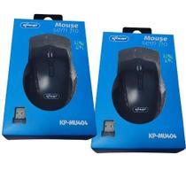 Kit 2 Mouse Sem Fio Knup Preto USB Portátil + 4 Pilhas