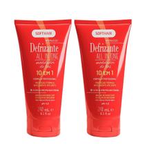 Kit 2 Mousse Anti-frizz Defrizante All In One 10 em 1 Soft Hair 240ml