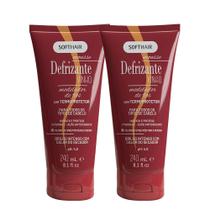 Kit 2 Mousse Anti-frizz Protetor Térmico Defrizante Vinho Soft Hair 240ml