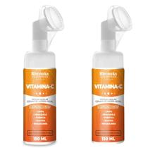 Kit 2 Mousse Micelar Vitamina C Espuma De Limpeza Facial