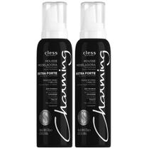 Kit 2 Mousse Modelador Charming Cless Extra Forte Fixador Cabelo Antiúmidade Brilho Filtro UV 140ml Kit 2 Mousse Modelador Charming Cless Extra Forte Fixador Cabelo Antiúmidade Brilho Filtro UV 140ml