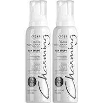 Kit 2 Mousse Modelador Charming Cless Fixa Solto Hidratacao Fios Macios Revitaliza Brilho 140ml