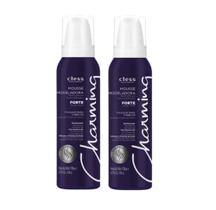 Kit 2 Mousse Modeladora Charming Forte 140ml Fixador Cabelo