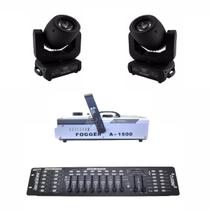 Kit 2 Moving Spot Led 150W + Dmx 512 + Maquina De Fumaça