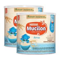Kit 2 Mucilon Arroz Cereal Infantil Lata 400g