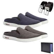 Kit 2 Mule Slip On Urban Casual + Carteira + Cinto Kit 2 Mule Slip On Urban Casual + Carteira + Cinto
