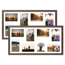Kit 2 Multifoto 16 Fotos 10x15 Porta Retrato de Parede 30x60