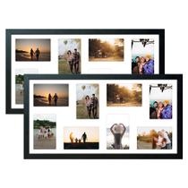 Kit 2 Multifoto 16 Fotos 10x15 Porta Retrato de Parede 30x60