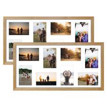 Kit 2 Multifoto 16 Fotos 10x15 Porta Retrato de Parede 30x60
