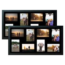 Kit 2 Multifoto Porta Retrato de Parede 30x60 16 Fotos 10x15