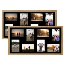 Kit 2 Multifoto Porta Retrato de Parede 30x60 16 Fotos 10x15