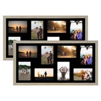 Kit 2 Multifoto Porta Retrato de Parede 30x60 16 Fotos 10x15