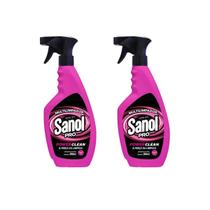 Kit 2 Multilimpador Power Clean para Limpeza Sanol Pro 500ml
