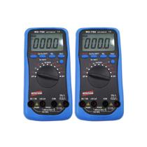 Kit 2 Multímetro Digital Corrente Tensão Continuidade Temperatura Ac Dc 4000 Contagens Md-750 Portátil Kit 2 Multímetro Digital Corrente Tensão Continuidade Temperatura Ac Dc 4000 Contagens Md-750 Portátil