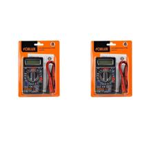 Kit 2 Multímetro Digital para Tensão Corrente e Resistência com Bipe de Continuidade Foxlux Kit 2 Multímetro Digital para Tensão Corrente e Resistência com Bipe de Continuidade Foxlux