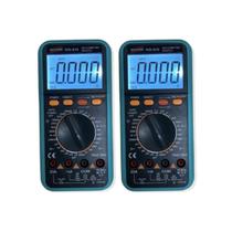 Kit 2 Multímetro Digital Tensão Corrente Indutância Temperatura Capacitância Continuidade Md-810 Portátil Instrutherm Kit 2 Multímetro Digital Tensão Corrente Indutância Temperatura Capacitância Continuidade Md-810 Portátil Instrutherm