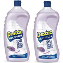Kit 2 Multipiso Destac 3em1 Lavanda 750ml Uso Direto Limpa Kit 2 Multipiso Destac 3em1 Lavanda 750ml Uso Direto Limpa