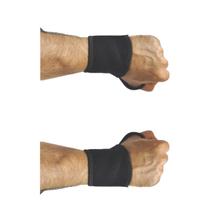 Kit 2 Munhequeira Pulso Ajustável Ergonômica Neoprene Preta YS37035