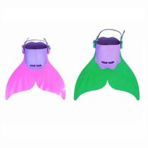 Kit 2 Nadadeira Barbatana Cauda Sereia Infantil ( Monofin )