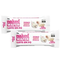Kit 2 Naked Bites Wafer com Whey Protein Sabor Chocolate Branco 26g