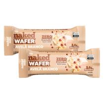 Kit 2 Naked Wafer 3,4g de Proteína Sabor Avelã Branco 26g