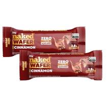 Kit 2 Naked Wafer 4g de Proteína Sabor Cinnamon Zero Açúcar 26g