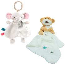 Kit 2 Naninhas P/ Bebês Antialérgico Pelucia Urso e Elefante