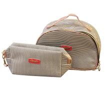 Kit 2 Necessaire Estojo Bolsa Feminina Bolsa Mão Listras