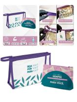 Kit 2 Necessaire Organizador Cosméticos Maquiagem Feminino