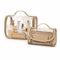 Kit 2 Necessaire Rocambole Cor Dourado E Necessaire Viagem Love Presente Dia Das Mães Kit 2 Necessaire Rocambole Cor Dourado E Necessaire Viagem Love Presente Dia Das Mães