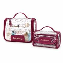 Kit 2 Necessaire Rocambole Cor Vinho E Necessaire Viagem Love Presente Dia Das Mães Kit 2 Necessaire Rocambole Cor Vinho E Necessaire Viagem Love Presente Dia Das Mães