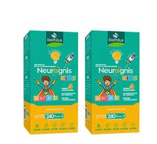 Kit 2 Neurognis Kids Vitaminas B12, B9, B3, B6 Laranja 240ml
