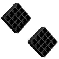 Kit 2 Nicho Decorativo Porta Toalha Com 16 Nichos Multiuso Glamour preto