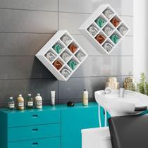 Kit 2 Nicho Decorativo Porta Toalha Com 9 Nichos Multiuso Glamour