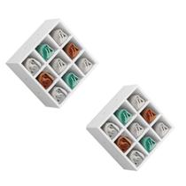 Kit 2 Nicho Decorativo Porta Toalha Com 9 Nichos Multiuso Requinte branco Kit 2 Nicho Decorativo Porta Toalha Com 9 Nichos Multiuso Requinte branco