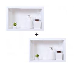 Kit 2 Nicho Para Banheiro Em Porcelanato 40x30x10cm