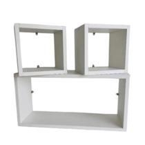 Kit 2 Nicho Quadrado e Retangular MDF Acabamento Fosco Tx Otima Durabilidade Decorativo Moderno