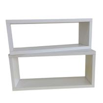 Kit 2 Nicho Retangular 100% MDF Acabamento em PVC 40x15x12 Organizar Livros Brinquedos Kit 2 Nicho Retangular 100% MDF Acabamento em PVC 40x15x12 Organizar Livros Brinquedos