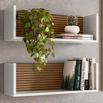 Kit 2 Nichos De Parede 60 Cm 14064 Off White Cristal Ripado Kit 2 Nichos De Parede 60 Cm 14064 Off White Cristal Ripado