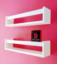 Kit 2 Nichos Organizador de Livros Infantis Prateleira Revisteiro de Parede Estante de Brinquedos Bebê Criança Mdf 40cm